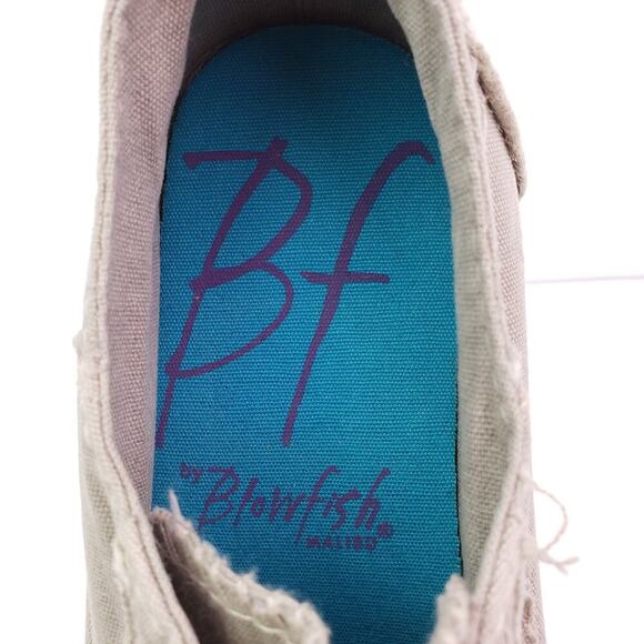 Blowfish Malibu Marley Womens Sz 8 Khaki Green Canvas Distress Low Sneaker Shoes - Picture 12 of 12